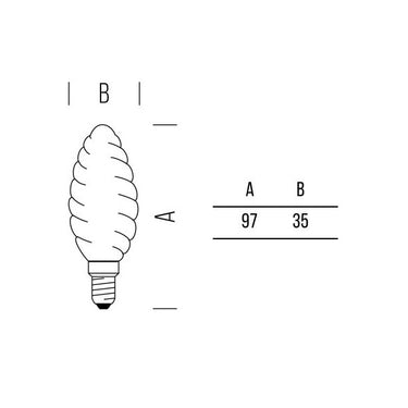 Tortiglione Stick 470lm 4,5W E14 CW